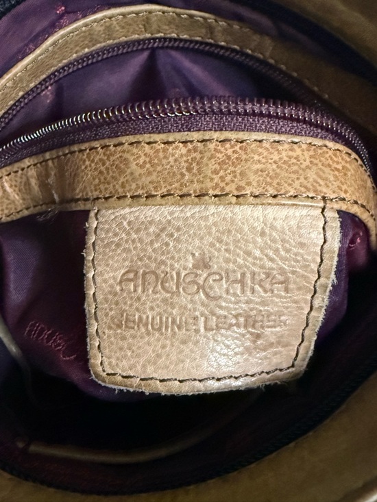 Anuschka Hand Painted Leather Crossbody Sunflower Floral Bag 8.5x10 - Picture 7 of 10